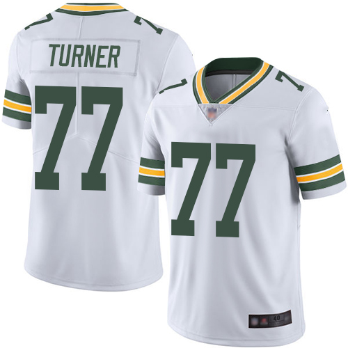 Green Bay Packers Limited White Men 77 Turner Billy Road Jersey Nike NFL Vapor Untouchable
